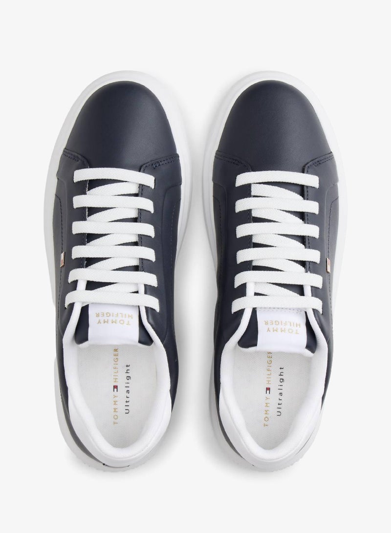 TOMMY HILFIGER Lightweight Leather Cupsole Court Trainers - Image 4